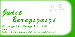 judit beregszaszi business card